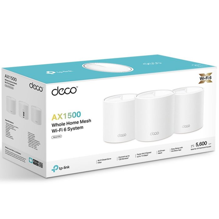 TP-Link Deco X10 Wi-Fi 6 Mesh AX1500 Pack de 3 Unidades Blanco